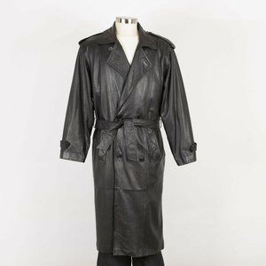 Mens Leather Coat Size M Medium Removable Liner